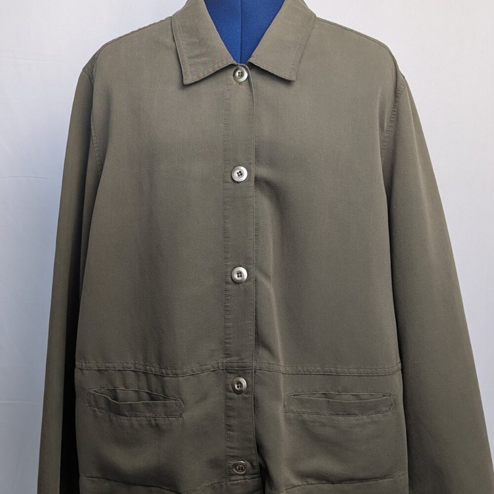 Green Button Down Top - image 1